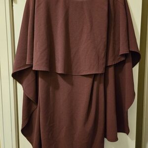 Lulu's Deep Red Cape Dress